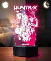 Lampka LED 3D K-popowe Łowczynie Demonów Huntrix Rumi Mira Zoey