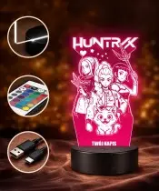 Lampka LED 3D K-popowe Łowczynie Demonów Huntrix Rumi Mira Zoey