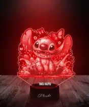 Lampka LED 3D Plexido Lilo i Stich z Motylami Bajka Prezent