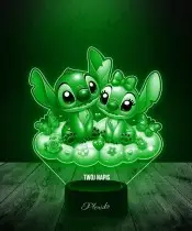 Lampka LED 3D Plexido Stich i Angel na Chmurce Bajka Prezent