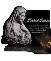 Znicz Solarny Kula LED Statuetka Premium Maryja Na Wszystkich Świętych