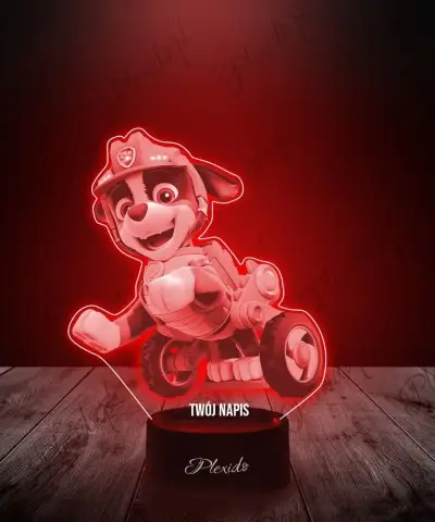 Lampka LED 3D Plexido Psi Patrol Rex Bajka Prezent