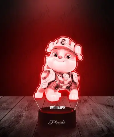 Lampka LED 3D Plexido Psi Patrol Rubble Bajka Prezent