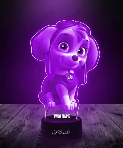 Lampka LED 3D Plexido Psi Patrol Skye Bajka Prezent