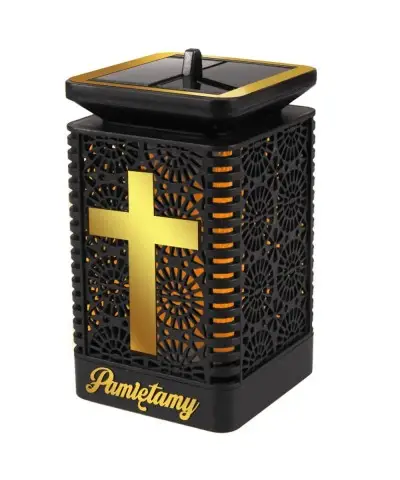 Znicz Solarny LED Premium Lampion Na Grób Wszystkich Świętych