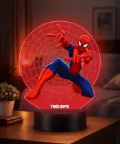 Lampka LED 3D Plexido z Nadrukiem Spiderman Film
