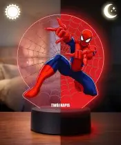 Lampka LED 3D Plexido z Nadrukiem Spiderman Film