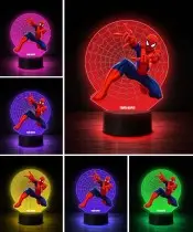 Lampka LED 3D Plexido z Nadrukiem Spiderman Film