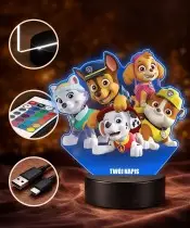 Lampka LED 3D Plexido z Nadrukiem Psi Patrol Prezent Dla Dzieci
