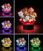 Lampka LED 3D Plexido z Nadrukiem Psi Patrol Prezent Dla Dzieci