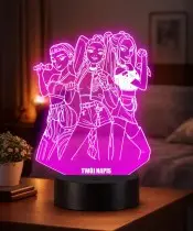 Lampka LED 3D Huntrix  K-pop Łowczynie Demonów Rumi Mira Zoey