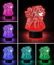 Lampka LED 3D Huntrix  K-pop Łowczynie Demonów Rumi Mira Zoey