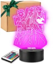 Lampka LED 3D Huntrix  K-pop Łowczynie Demonów Rumi Mira Zoey