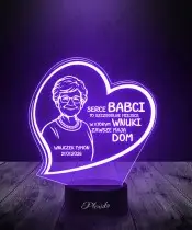 Lampka LED 3D Plexido dla Babci z Imieniem Prezent na Dzień Babci