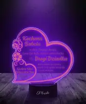 Lampka LED 3D Plexido Prezent Dla Babci i Dziadka z Imieniem