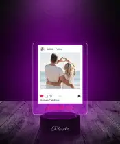 Lampka LED 3D Plexido Prezent na Walentynki Twoje Zdjęcie Nadruk UV