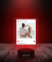 Lampka LED 3D Plexido Prezent na Walentynki Twoje Zdjęcie Nadruk UV