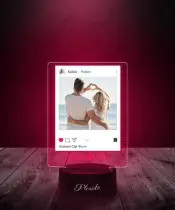 Lampka LED 3D Plexido Prezent na Walentynki Twoje Zdjęcie Nadruk UV