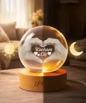Kryształowa Kula 3D Prezent Na Walentynki Kocham Cię