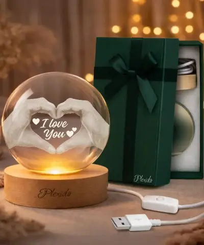 Kryształowa Kula 3D Prezent Na Walentynki I Love You