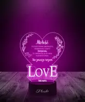 Lampka LED 3D Plexido Serce Love Prezent na Walentynki