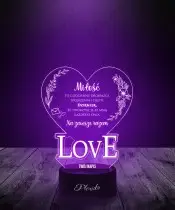 Lampka LED 3D Plexido Serce Love Prezent na Walentynki