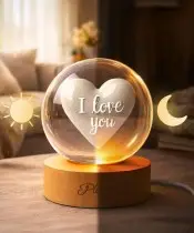 Kryształowa Kula 3D Prezent Na Walentynki Serce I Love You