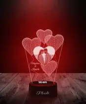 Lampka LED 3D Plexido Serce z Waszym Zdjęciem Prezent na Walentynki