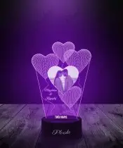 Lampka LED 3D Plexido Serce z Waszym Zdjęciem Prezent na Walentynki