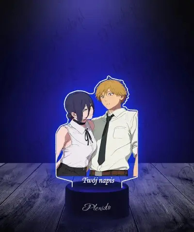 Lampka LED 3D Plexido z Nadrukiem UV Chainsaw Man Denji Reze