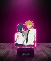 Lampka LED 3D Plexido z Nadrukiem UV Chainsaw Man Denji Reze