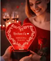 Lampka LED 3D Plexido Serce Kocham Cię Prezent na Walentynki