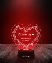 Lampka LED 3D Plexido Serce Kocham Cię Prezent na Walentynki