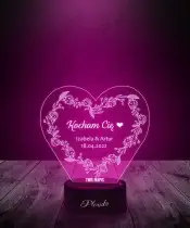 Lampka LED 3D Plexido Serce Kocham Cię Prezent na Walentynki