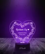 Lampka LED 3D Plexido Serce Kocham Cię Prezent na Walentynki
