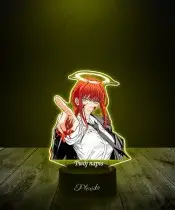 Lampka LED 3D Plexido z Nadrukiem UV Chainsaw Man Makima Aureola