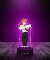Lampka LED 3D Plexido z Nadrukiem UV Chainsaw Man Makima