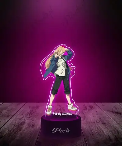 Lampka LED 3D Plexido z Nadrukiem UV Chainsaw Man Power