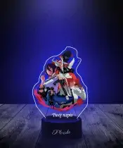 Lampka LED 3D Plexido z Nadrukiem UV Chainsaw Man Plakat