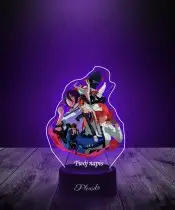 Lampka LED 3D Plexido z Nadrukiem UV Chainsaw Man Plakat