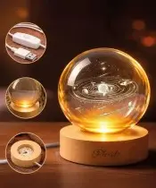 Kryształowa Kulka 3D Układ Słoneczny Planetarny