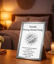 Personalizowana Srebrna Ramka na Komunię Pamiątka Prezent