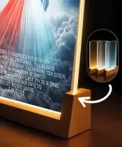 Pierwsza Komunia Święta Prezent Pamiątka Ramka LED Jezus