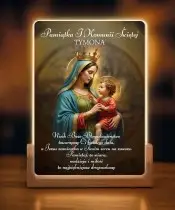 Pierwsza Komunia Święta Prezent Pamiątka Ramka LED Maryja