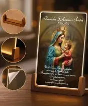 Pierwsza Komunia Święta Prezent Pamiątka Ramka LED Maryja