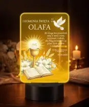 Lampka LED Plexido Pamiątka Pierwszej Komunii Świętej Kielich IHS