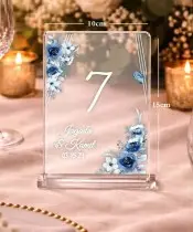 Numery Na Stół Weselny Personalizowane Z Imionami i Datą