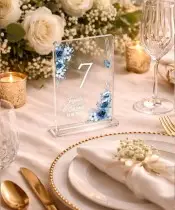 Numery Na Stół Weselny Personalizowane Z Imionami i Datą