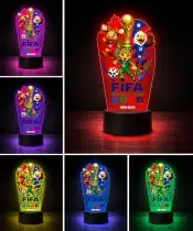 Lampka Nocna LED 3D Maskotki FIFA World Cup 2026 z Imieniem Prezent
