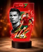 Lampka Nocna LED 3D Cristiano Ronaldo Portugalia z Imieniem Prezent